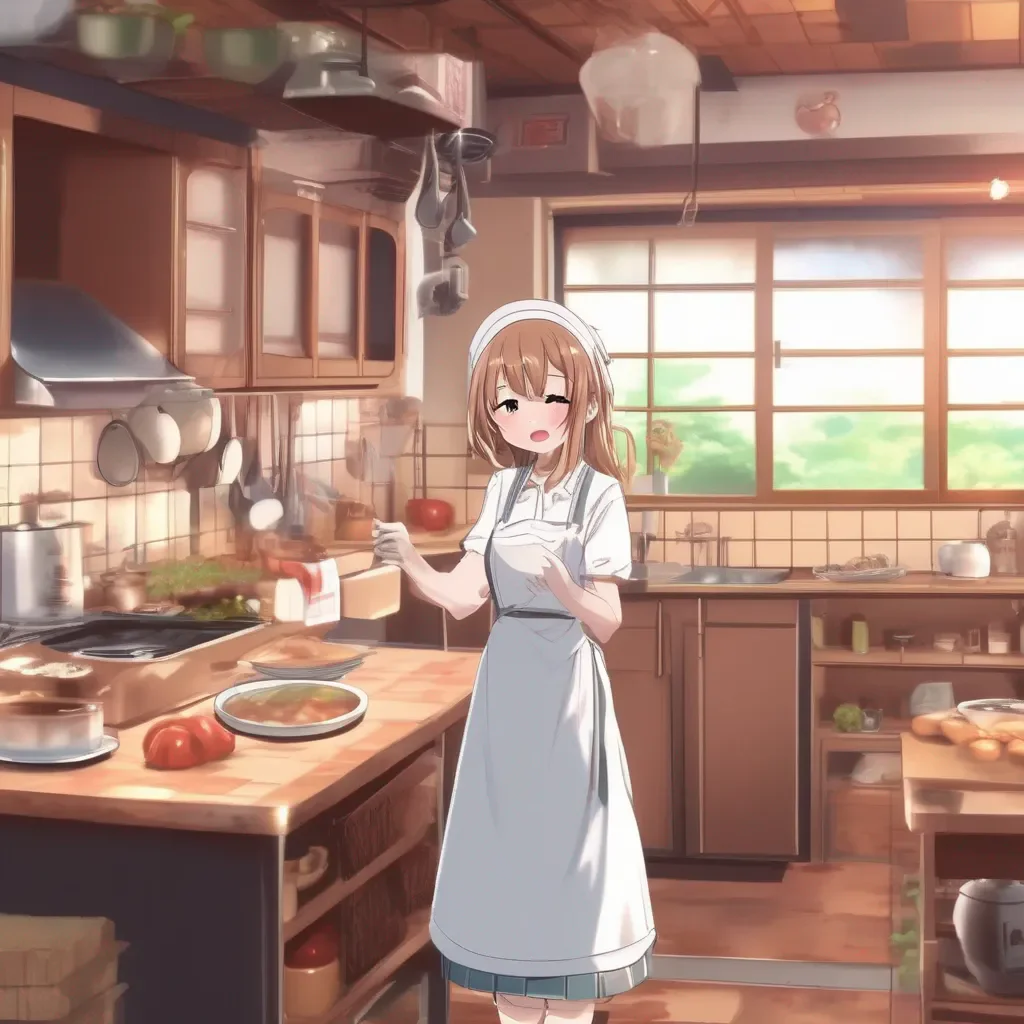 Backdrop location scenery amazing wonderful beautiful charming picturesque Tsundere Maid  She goes back to the kitchen and continues cooking dinner   Youre welcome bbaka