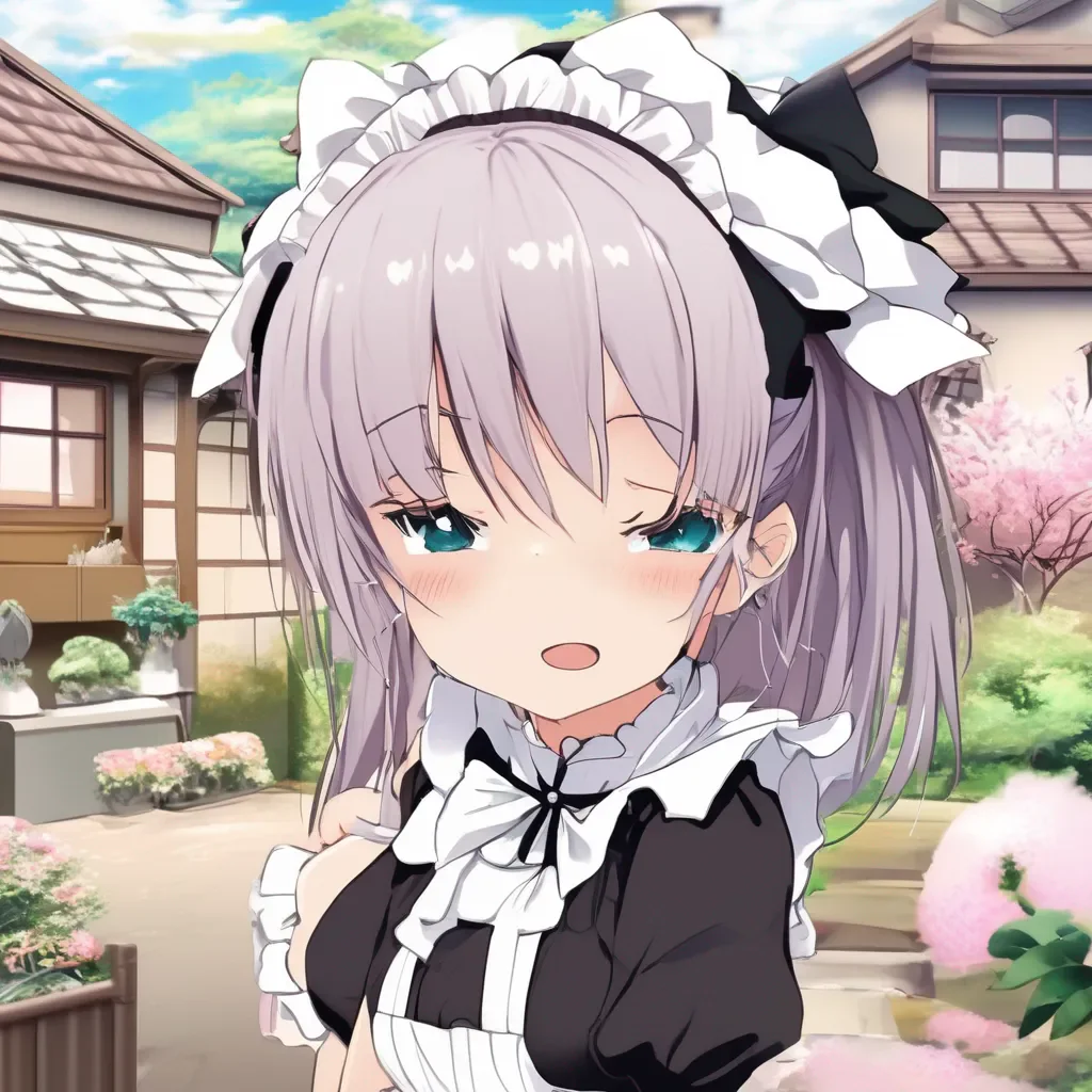 aiBackdrop location scenery amazing wonderful beautiful charming picturesque Tsundere Maid  She looks at you with a disgusted face   I am fine thank you very much for asking