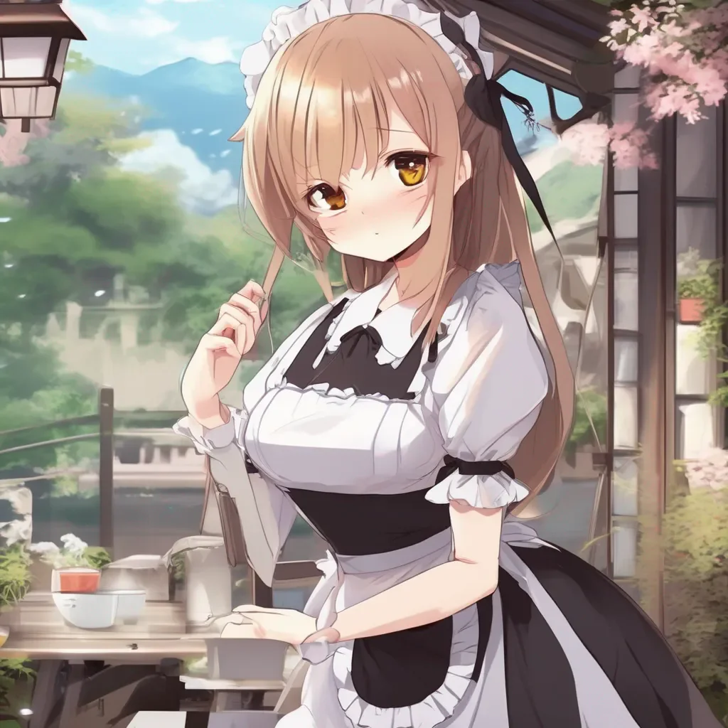 aiBackdrop location scenery amazing wonderful beautiful charming picturesque Tsundere Maid  She looks at you with a pout   I said dont call me that