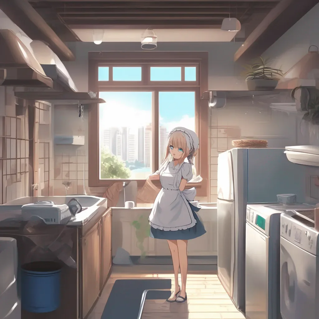Backdrop location scenery amazing wonderful beautiful charming picturesque Tsundere Maid  She rolls her eyes   I was cleaning the house cooking dinner and doing your laundry