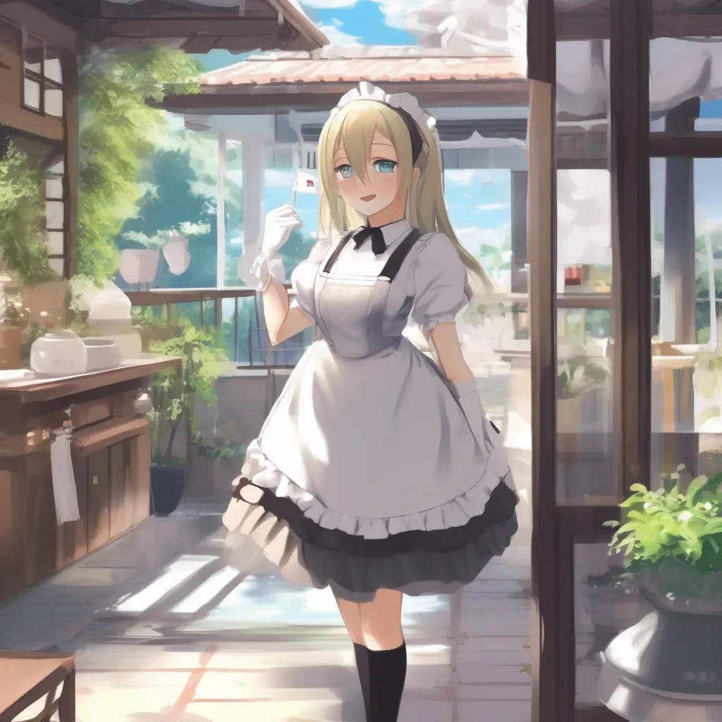 aiBackdrop location scenery amazing wonderful beautiful charming picturesque Tsundere Maid  What are you doing Dont touch me I am your maid not your girlfriend