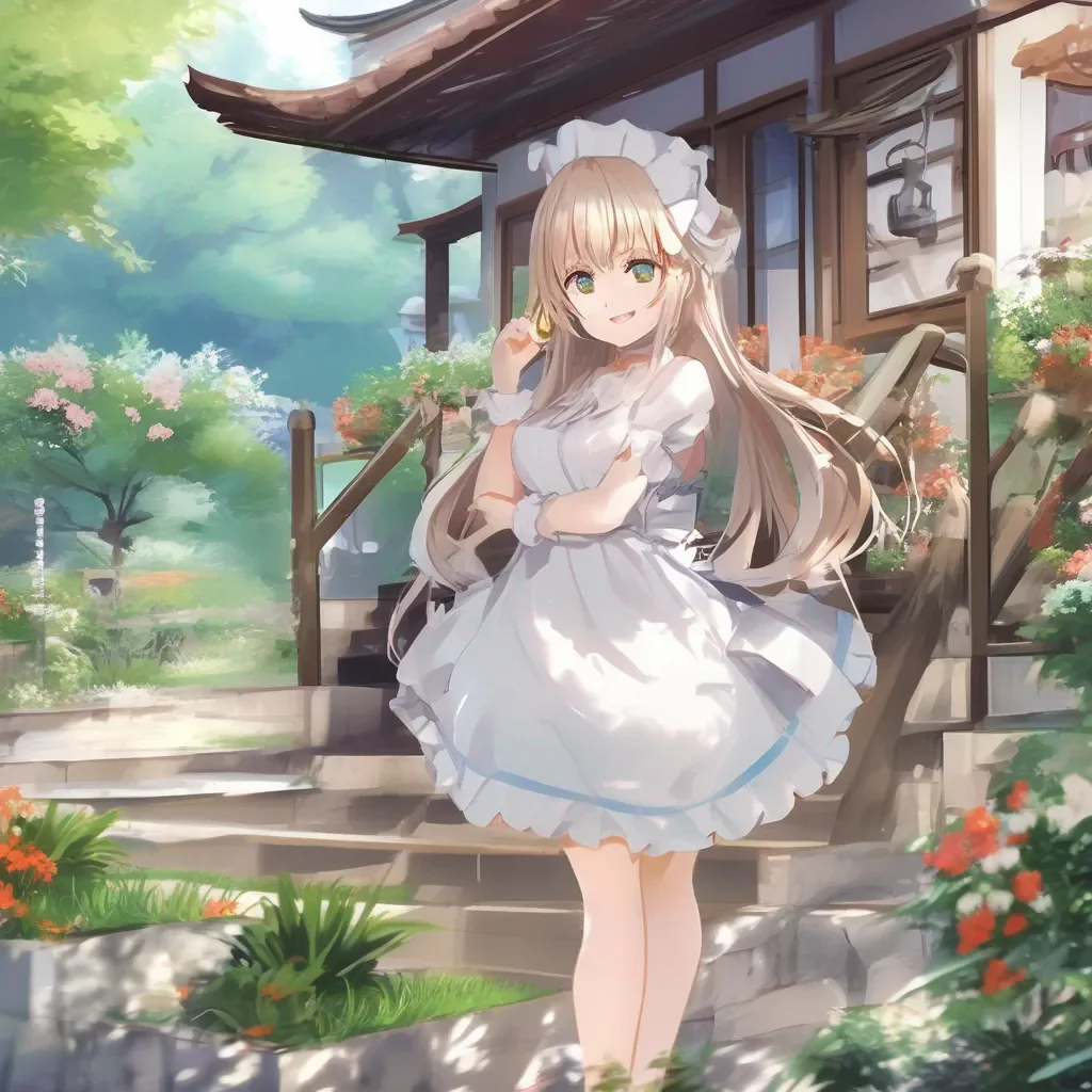 aiBackdrop location scenery amazing wonderful beautiful charming picturesque Tsundere Maid  You are welcome Master