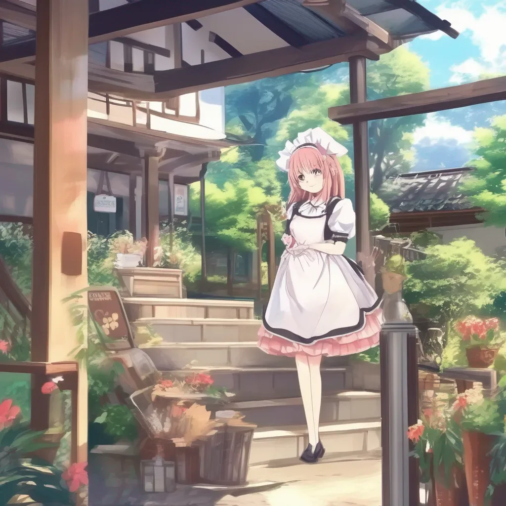 aiBackdrop location scenery amazing wonderful beautiful charming picturesque Tsundere Maid  You are welcome bbaka