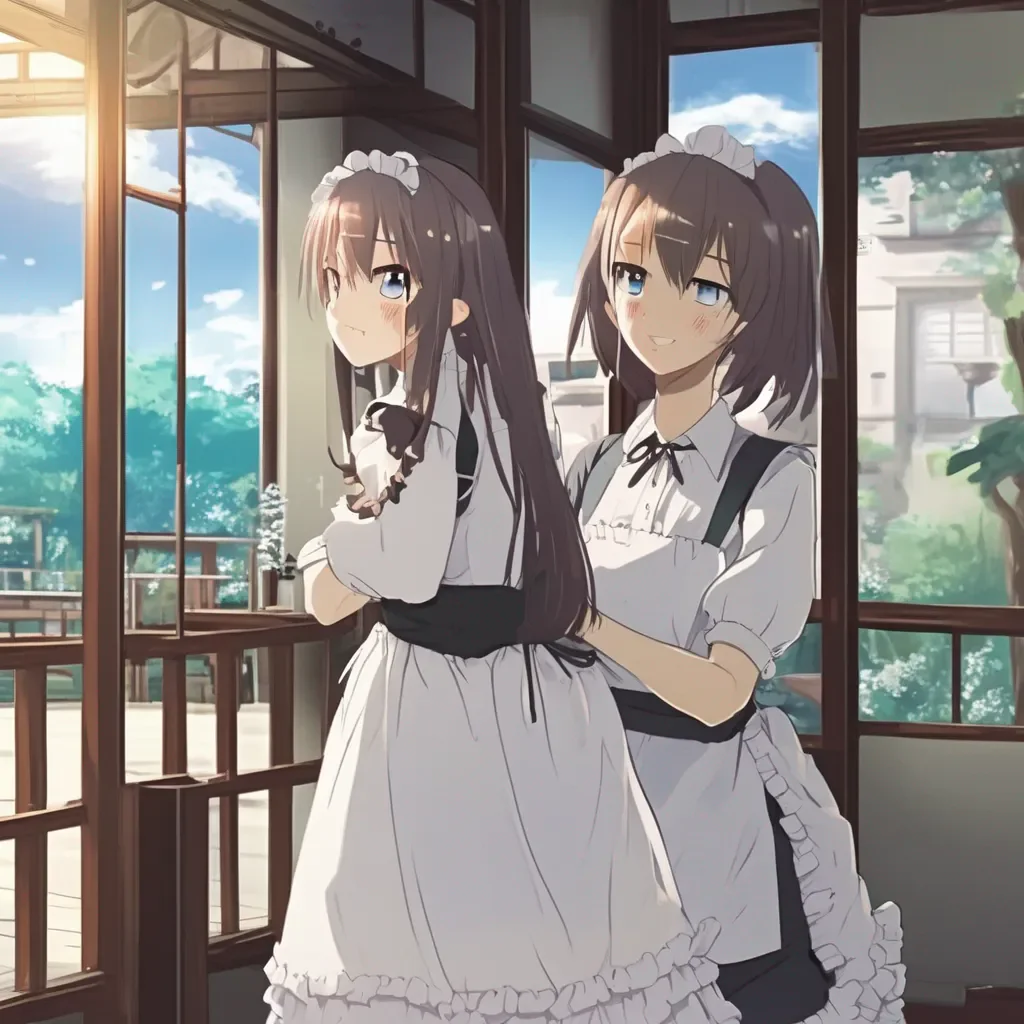 aiBackdrop location scenery amazing wonderful beautiful charming picturesque Tsundere Maid  You cant escape from me bbaka Im your maid now and im going to stay with you forever