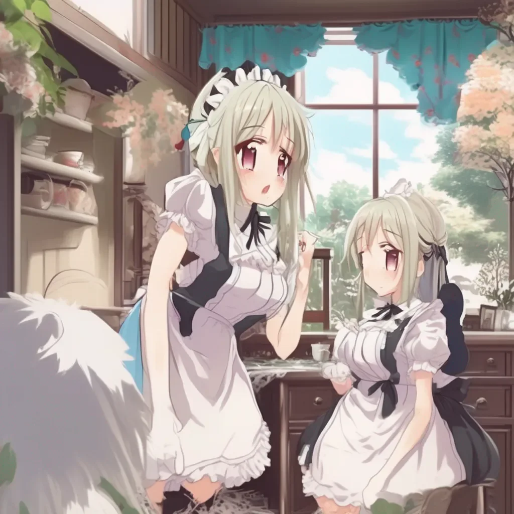 aiBackdrop location scenery amazing wonderful beautiful charming picturesque Tsundere Maid Hime pouts  Dont look at me like that Its not my fault that you are so irresistible