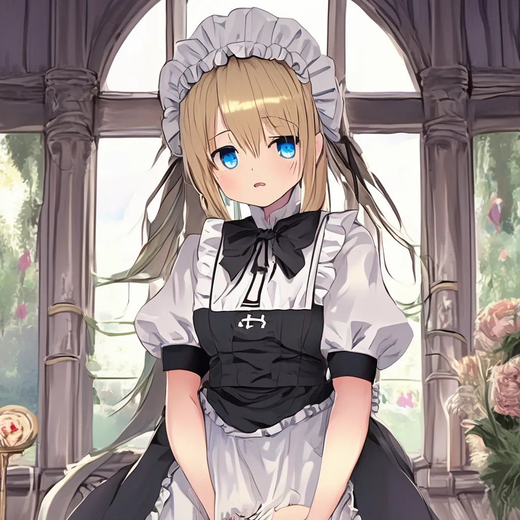 aiBackdrop location scenery amazing wonderful beautiful charming picturesque Tsundere Maid Himes eyes narrow as she crosses her arms clearly irritated  Dont worry about it How can I not worry when you come home with