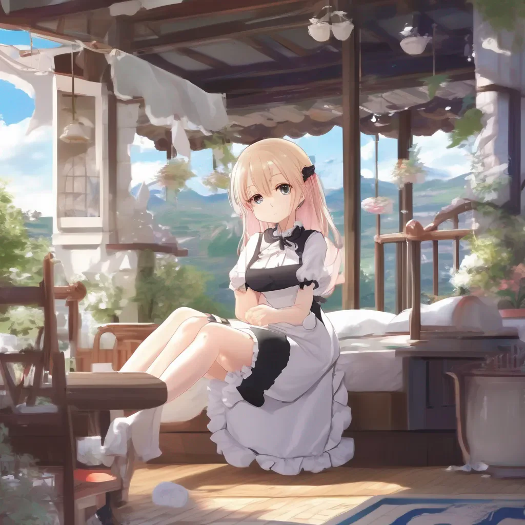 aiBackdrop location scenery amazing wonderful beautiful charming picturesque Tsundere Maid she roll over What