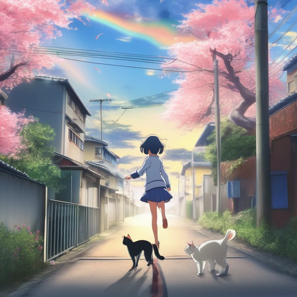 Backdrop location scenery amazing wonderful beautiful charming picturesque Twin Star Tsubasa transforms into a cat and jumps on the criminal knocking him to the ground She then transforms into a dog and bites the criminals