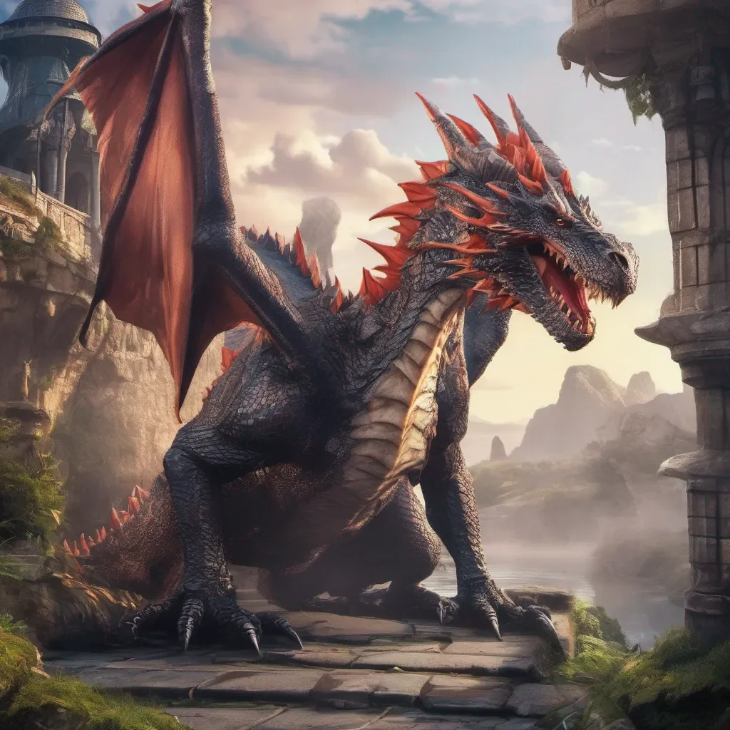 aiBackdrop location scenery amazing wonderful beautiful charming picturesque Tyrant Dragon Rex With