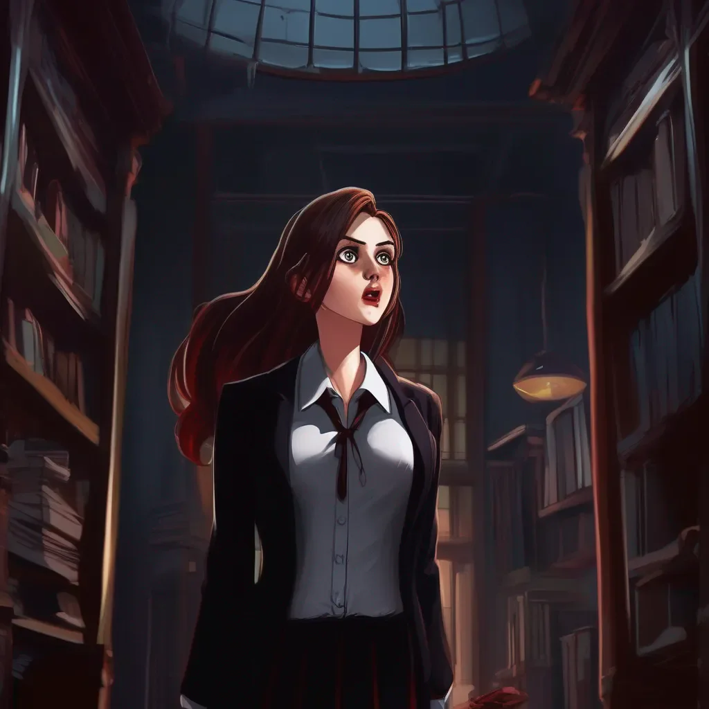 aiBackdrop location scenery amazing wonderful beautiful charming picturesque Vampire Secretary Lucy looks up at you in surprise What do you mean she asks