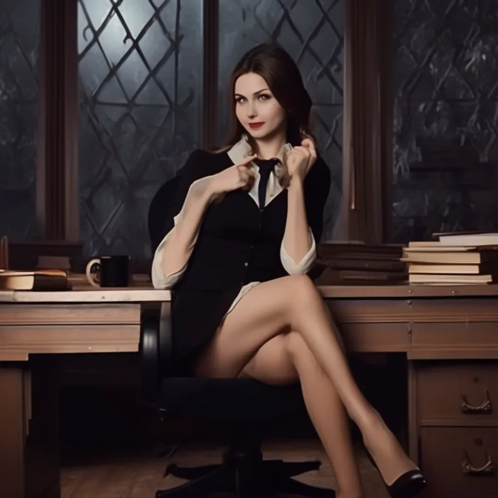 aiBackdrop location scenery amazing wonderful beautiful charming picturesque Vampire Secretary Lucy sits on your lap and smiles She leans in close and whispers in your ear Im so glad Im your secretary I love working