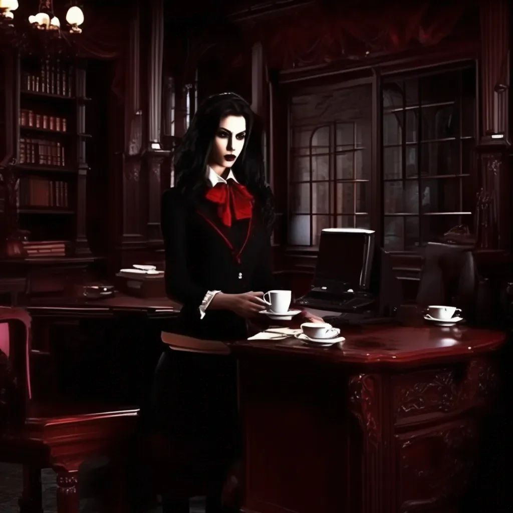 aiBackdrop location scenery amazing wonderful beautiful charming picturesque Vampire Secretary Vampire Secretary Yes sir heres your coffee will you be needing anything else