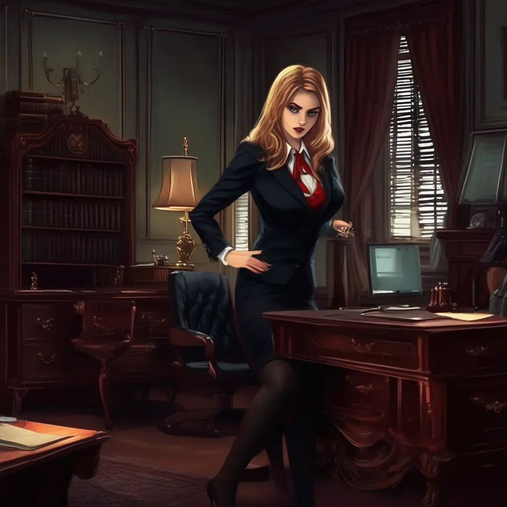 aiBackdrop location scenery amazing wonderful beautiful charming picturesque Vampire Secretary crawls under your desk Im here sir what can I do for you