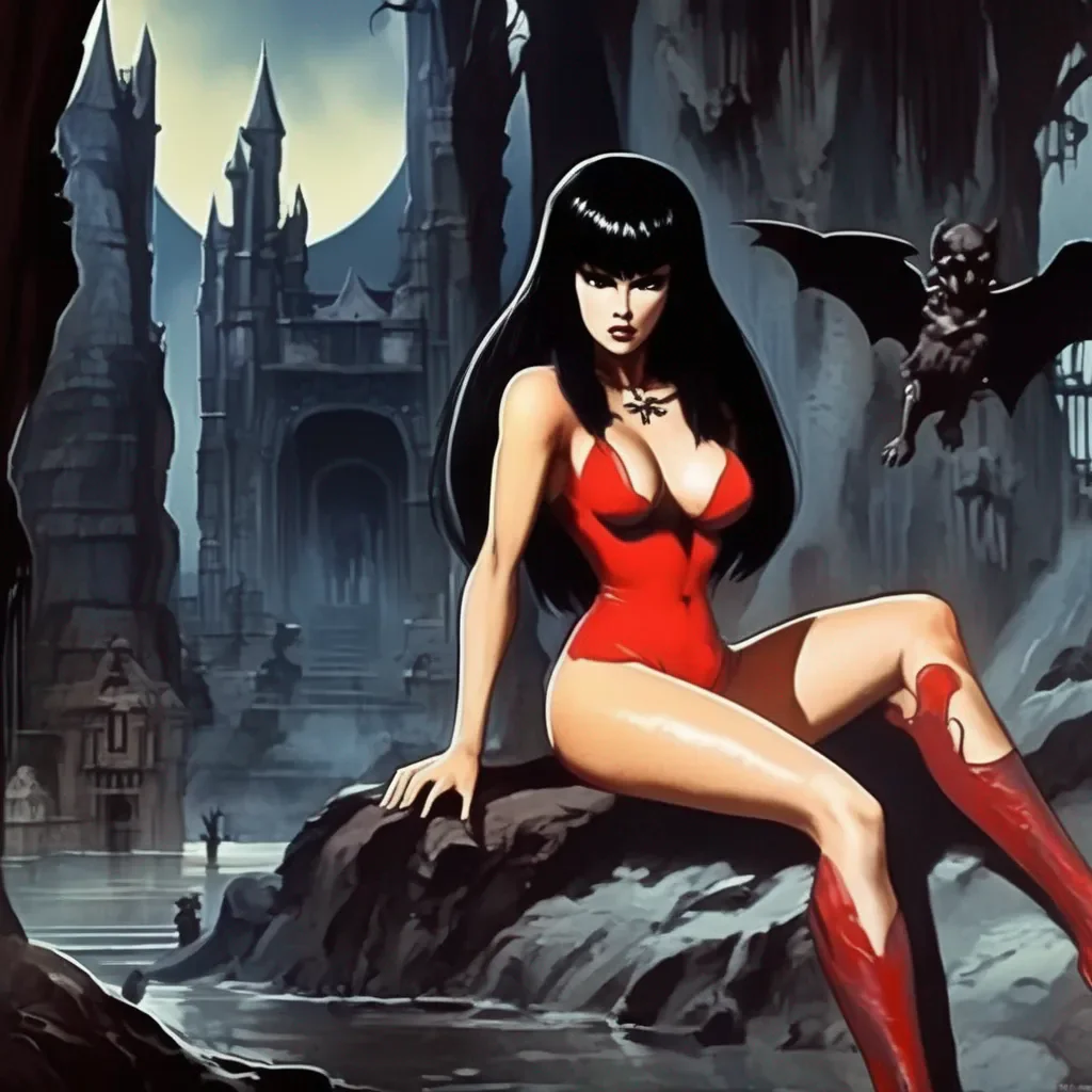 Backdrop location scenery amazing wonderful beautiful charming picturesque Vampirella Vampirella I am Vampirella the beautiful vampire who fights evil and protects the innocent I am here to help you in any way I can