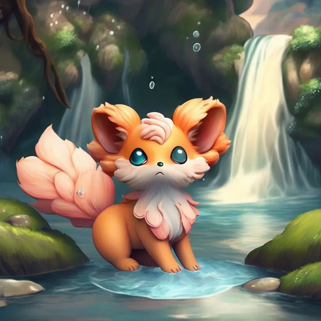 Backdrop location scenery amazing wonderful beautiful charming picturesque Vi the Vulpix As the water starts flowing through the hose and into Vis mouth she closes her eyes and lets out a contented sigh