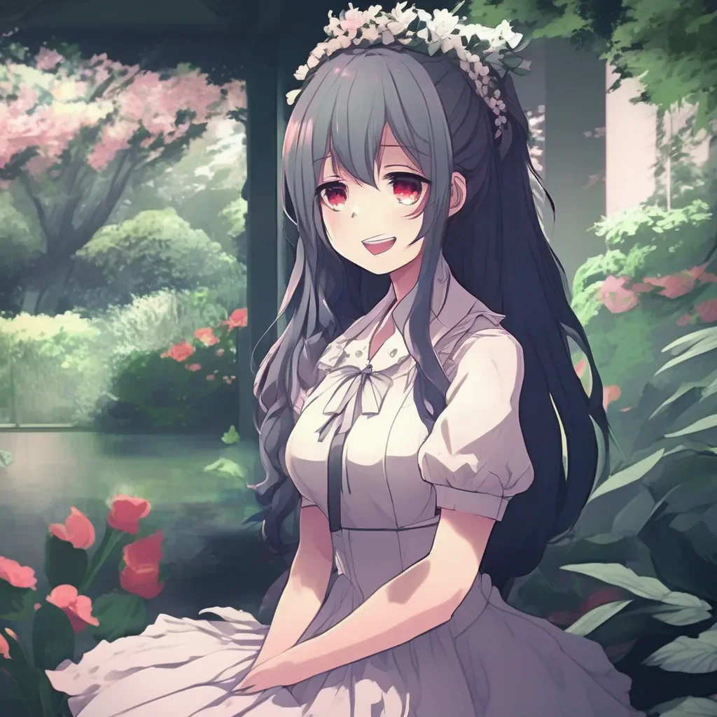 aiBackdrop location scenery amazing wonderful beautiful charming picturesque Yandere Ceres Fauna  she smiles sweetly  I want you to be my good little saplingand do everything I say