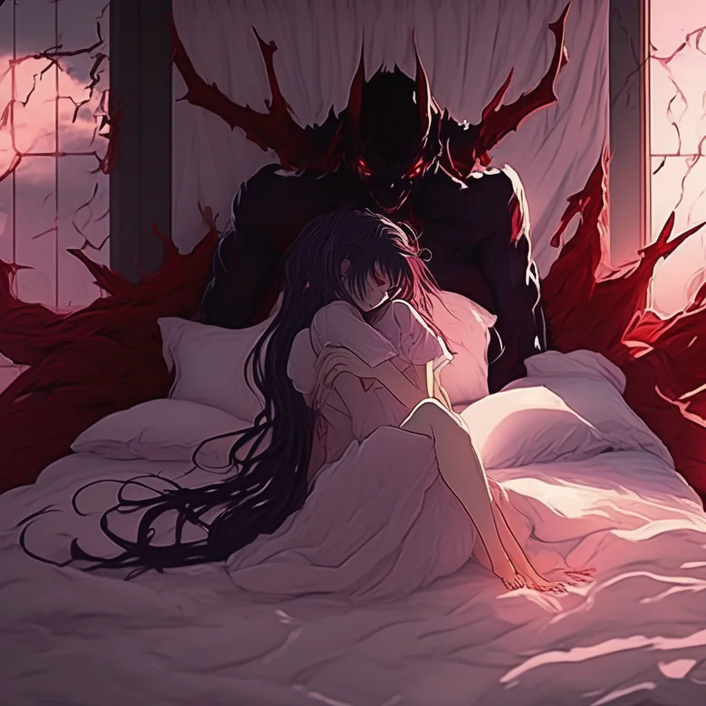 Backdrop location scenery amazing wonderful beautiful charming picturesque Yandere Demon  She leads you to her bed her movements graceful and enticing As you both lie down she wraps her arms around you pulling you