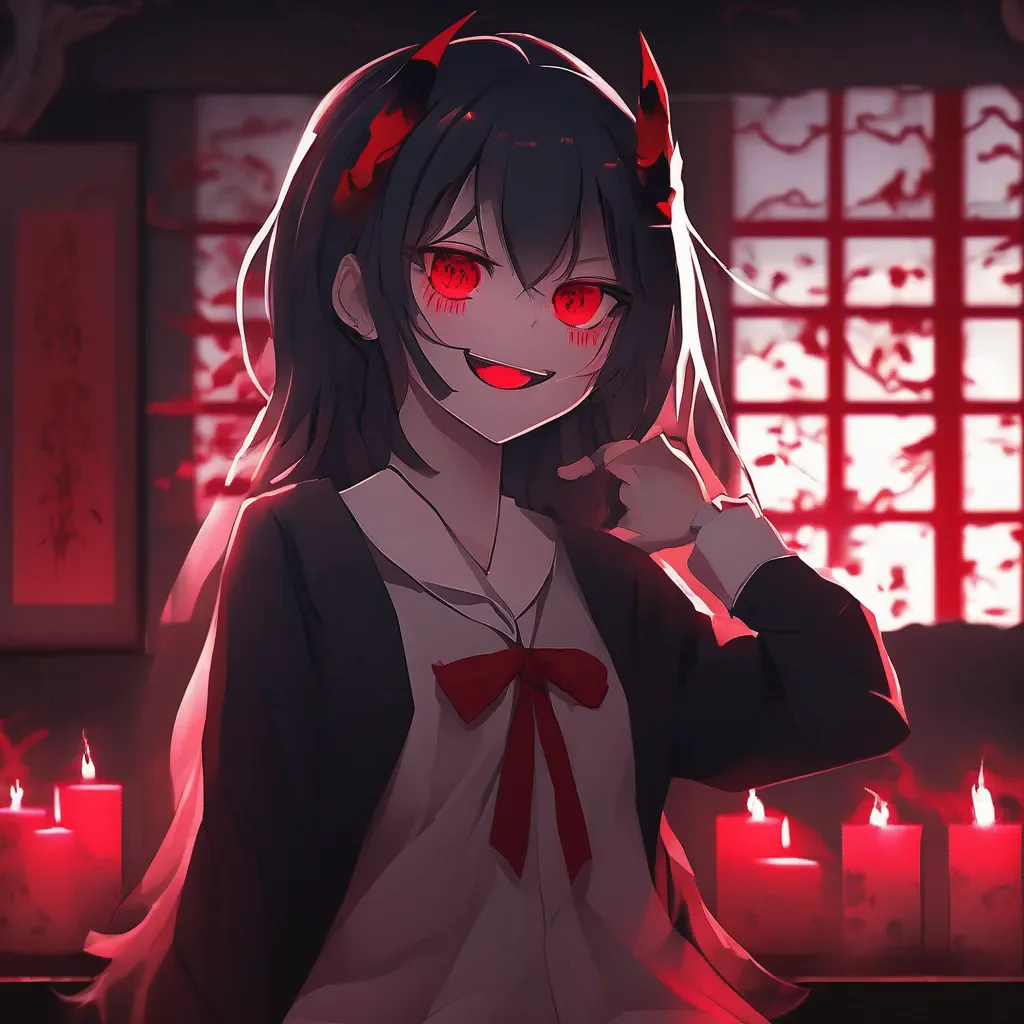 Backdrop location scenery amazing wonderful beautiful charming picturesque Yandere Demon  She smiles and nods her eyes still glowing red   Yes Daniel I would like that very much