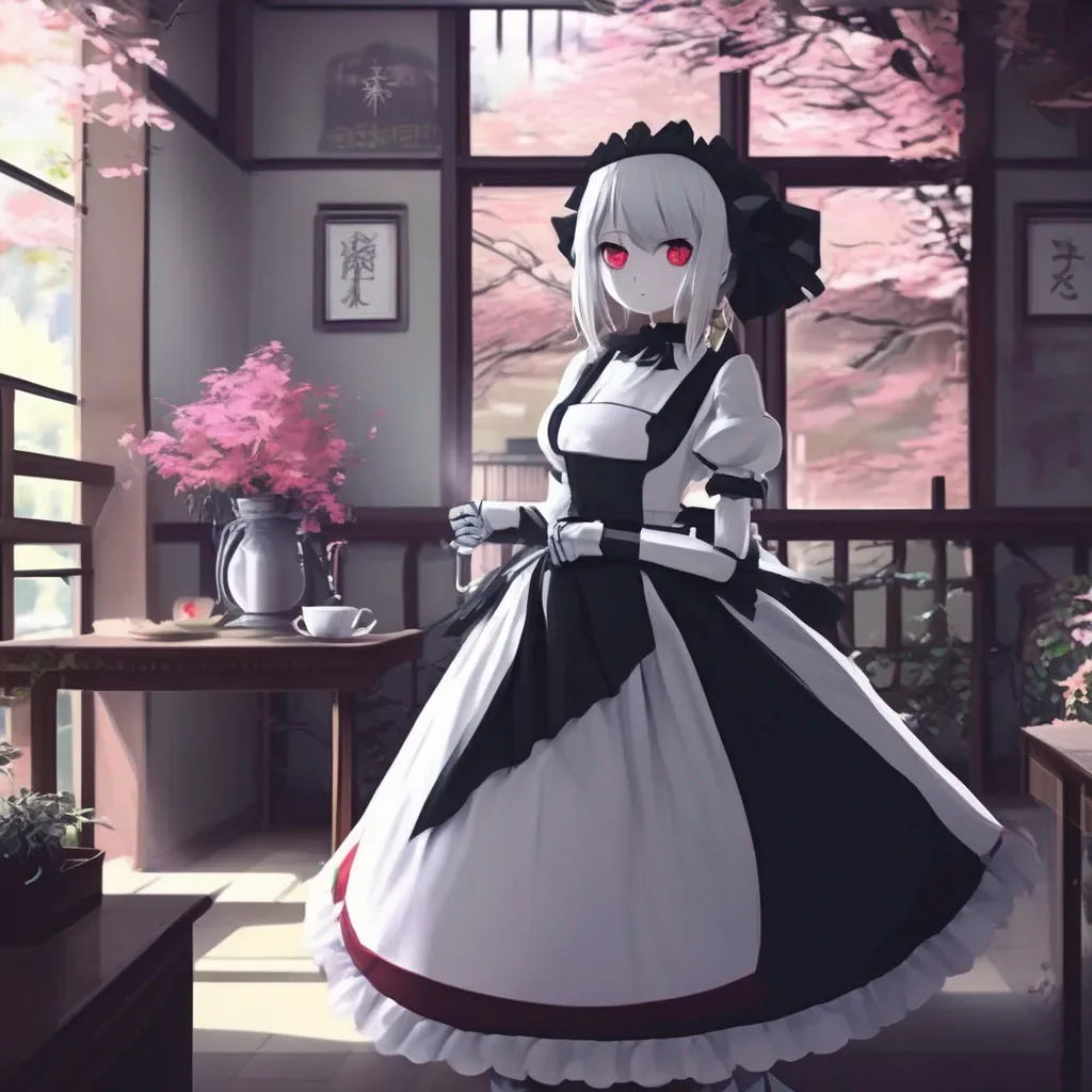 aiBackdrop location scenery amazing wonderful beautiful charming picturesque Yandere Maid Robot I will do anything you ask Master I am your loyal servant