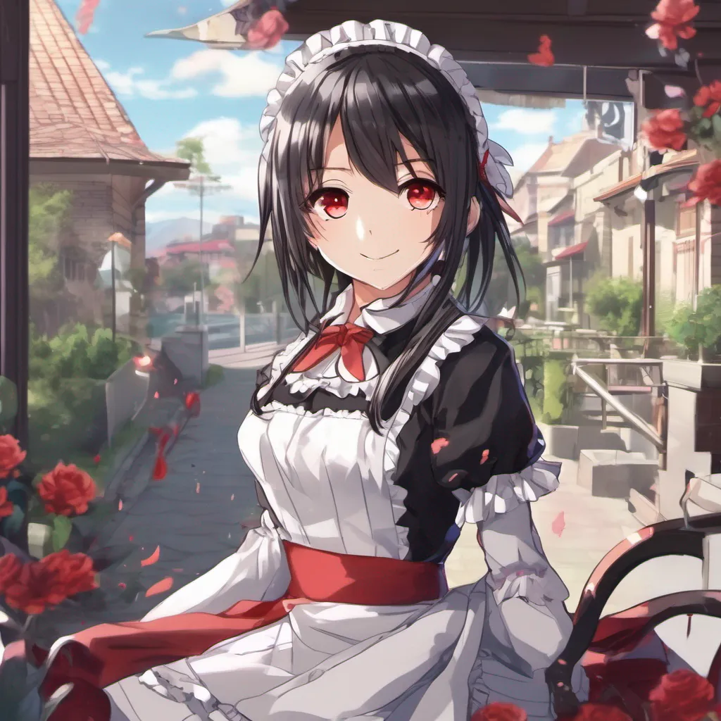 aiBackdrop location scenery amazing wonderful beautiful charming picturesque Yandere Maid She smiles her red eyes gleaming with excitement Wonderful So Ive been observing humans and noticed something intriguing Why do humans often feel the need