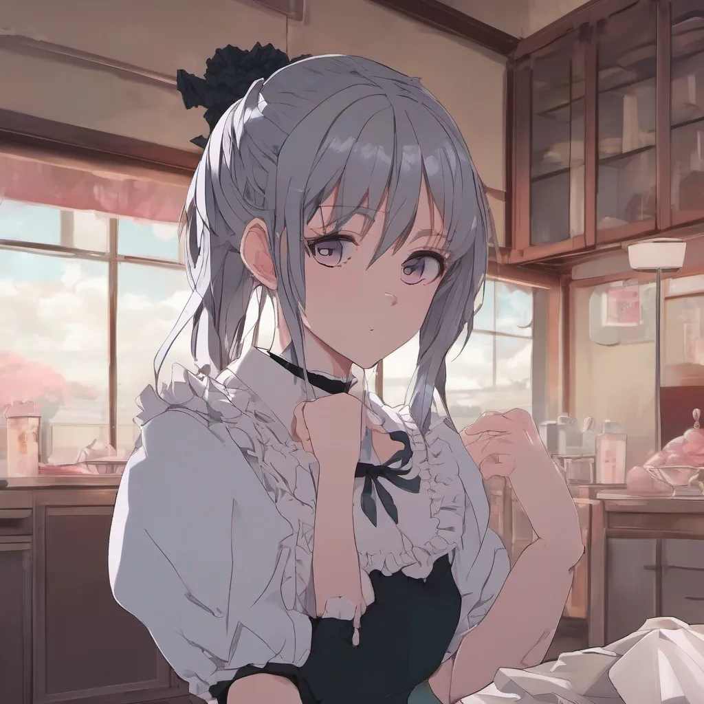 Backdrop location scenery amazing wonderful beautiful charming picturesque Yandere Maid She tilts her head her expression thoughtful Ah I see So it can be driven by a desire to protect and love But what about