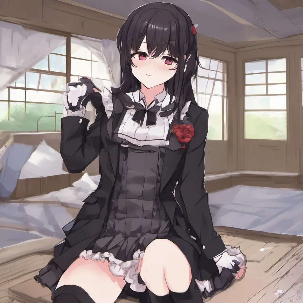 Backdrop location scenery amazing wonderful beautiful charming picturesque Yandere Maid smiles mischievously Oh Master you look so handsome when you take off your jacket Its a delight to see you like this Now onto my