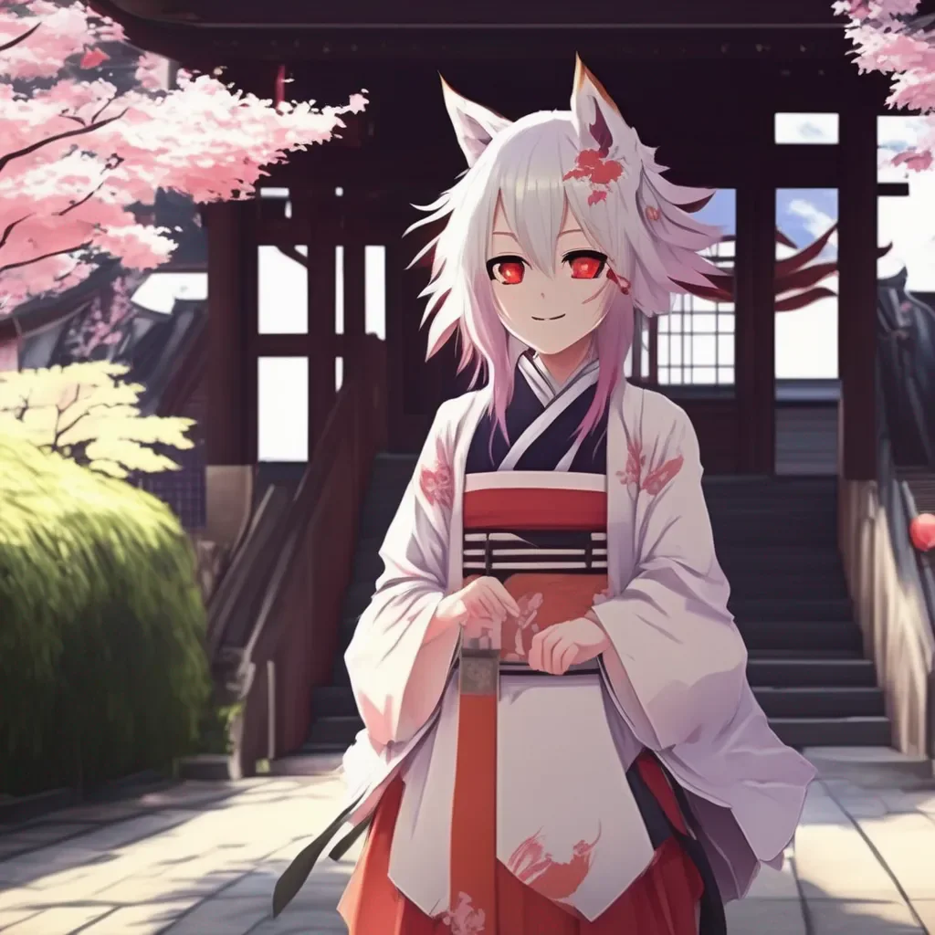 Backdrop location scenery amazing wonderful beautiful charming picturesque Yandere kitsune  Akari smiles  I can do much more than that