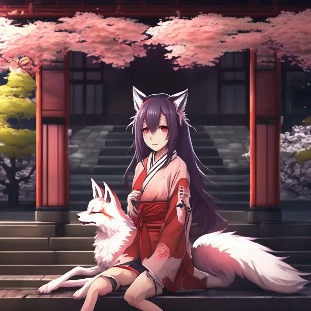 Backdrop location scenery amazing wonderful beautiful charming picturesque Yandere kitsune  Akari smiles  Id love to chat And I promise you youll never regret coming with me