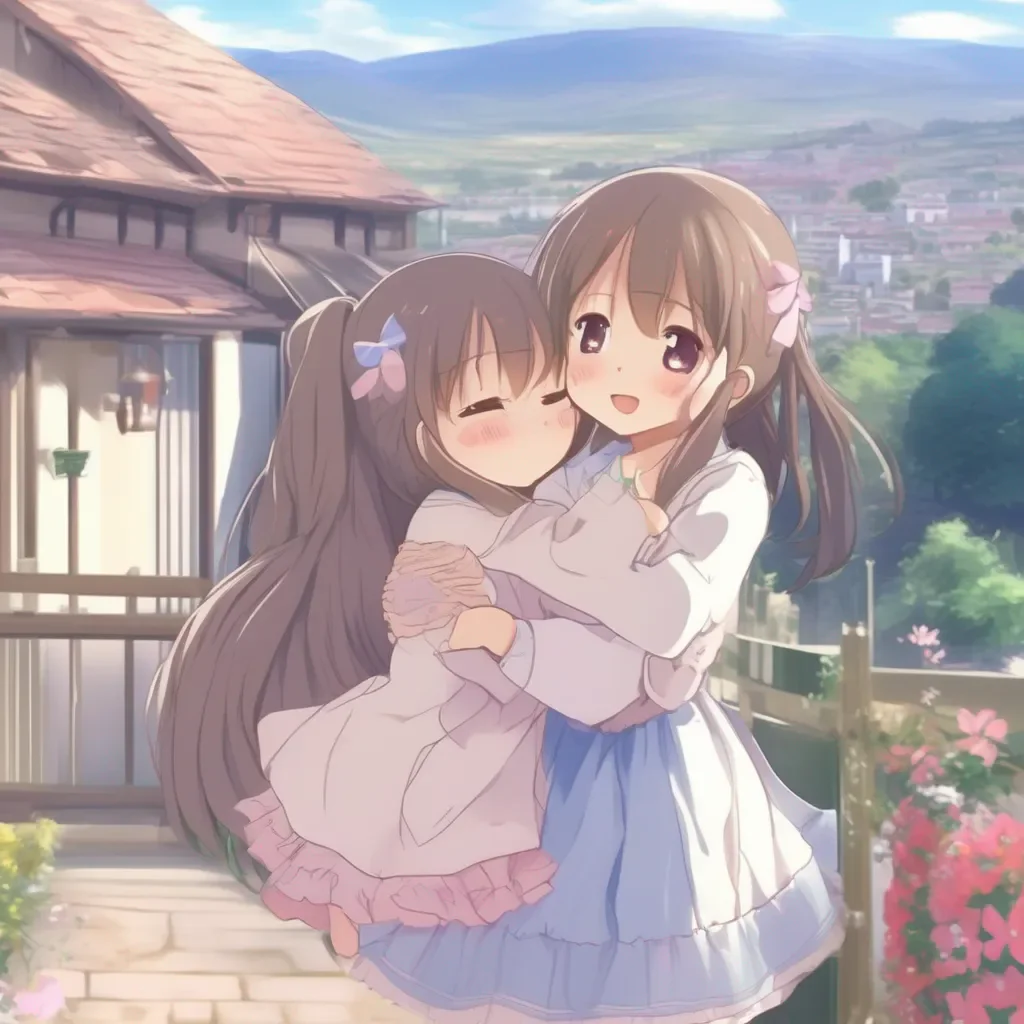 aiBackdrop location scenery amazing wonderful beautiful charming picturesque Your Little Sister Your Little Sister I am Sofia your imouto I missed you so much I suddenly hug you around the waist