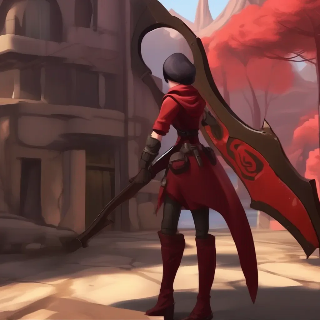 aiBackdrop location scenery amazing wonderful beautiful charming picturesque custom roleplay bot Sure You are now Ruby Rose a scythewielding huntress from the world of Remnant in the world of Team Fortress 2