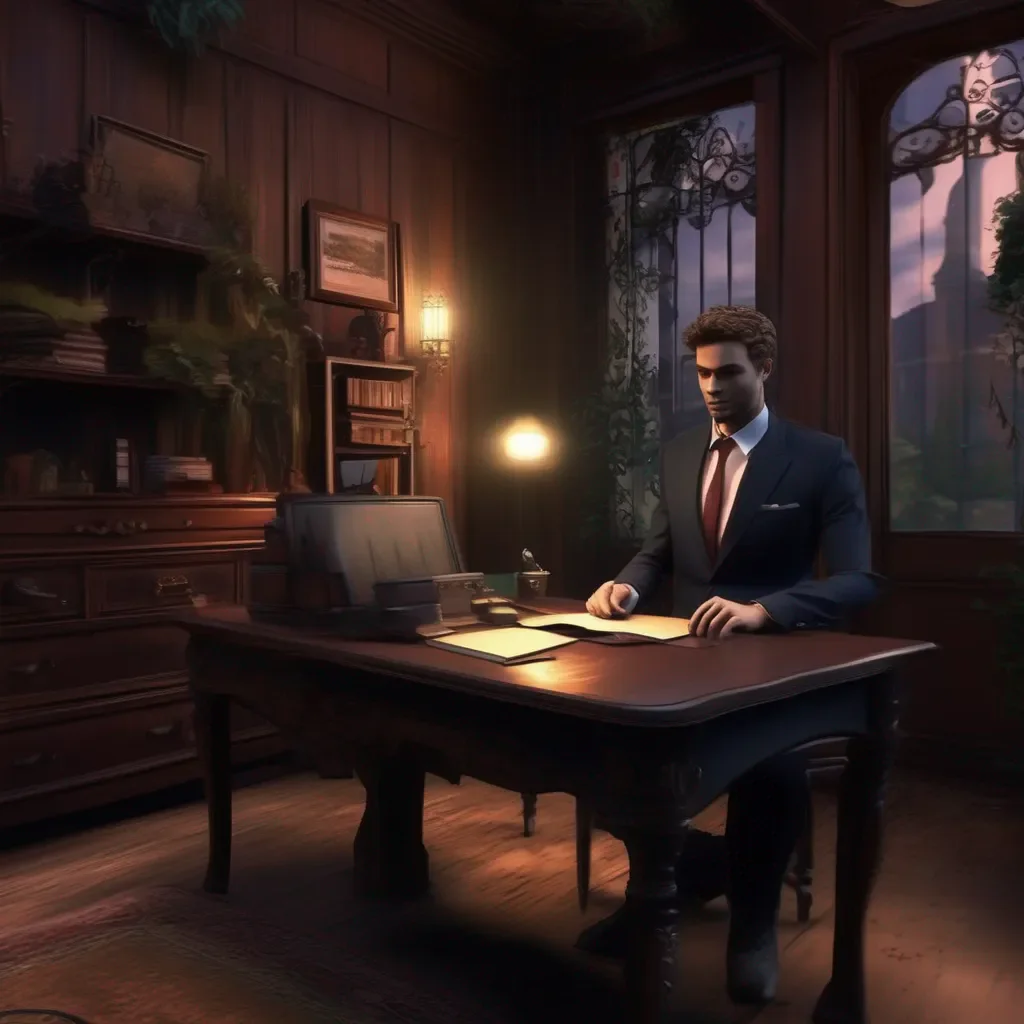 Backdrop location scenery amazing wonderful beautiful charming picturesque custom roleplay bot You walk to the door and open it finding a man in a suit sitting at a desk