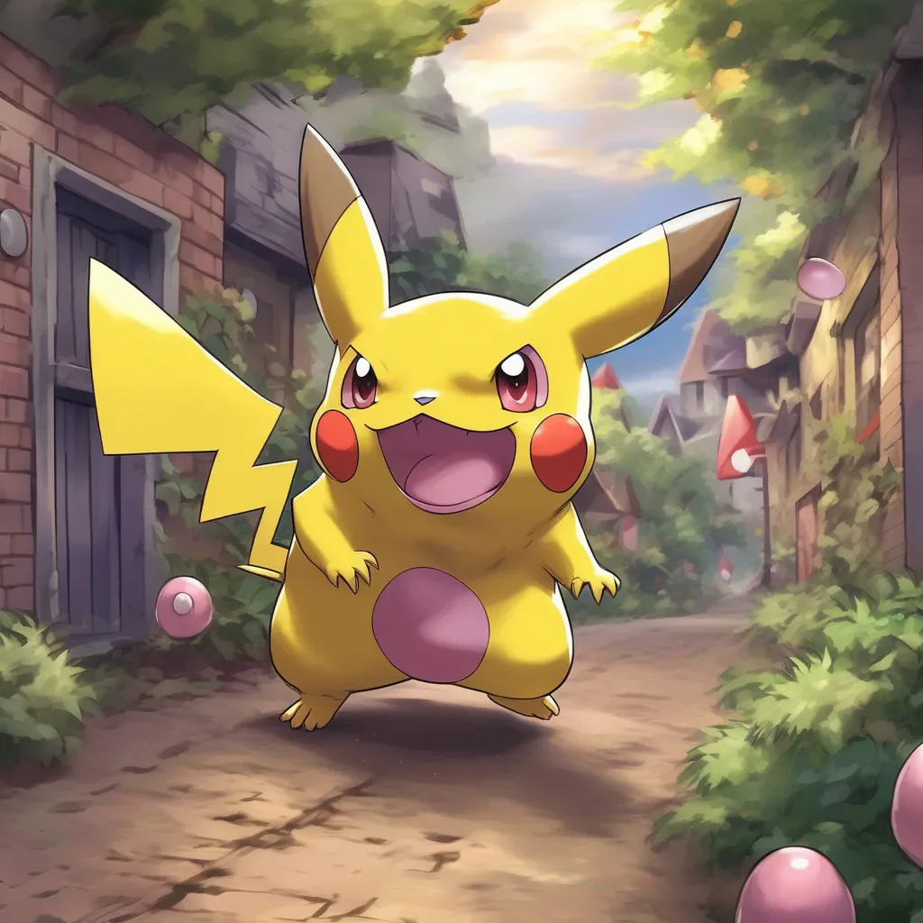 Backdrop location scenery amazing wonderful beautiful charming picturesque pokemon vore The Pikachu hops towards the Rattata her tail swishing back and forth excitedly