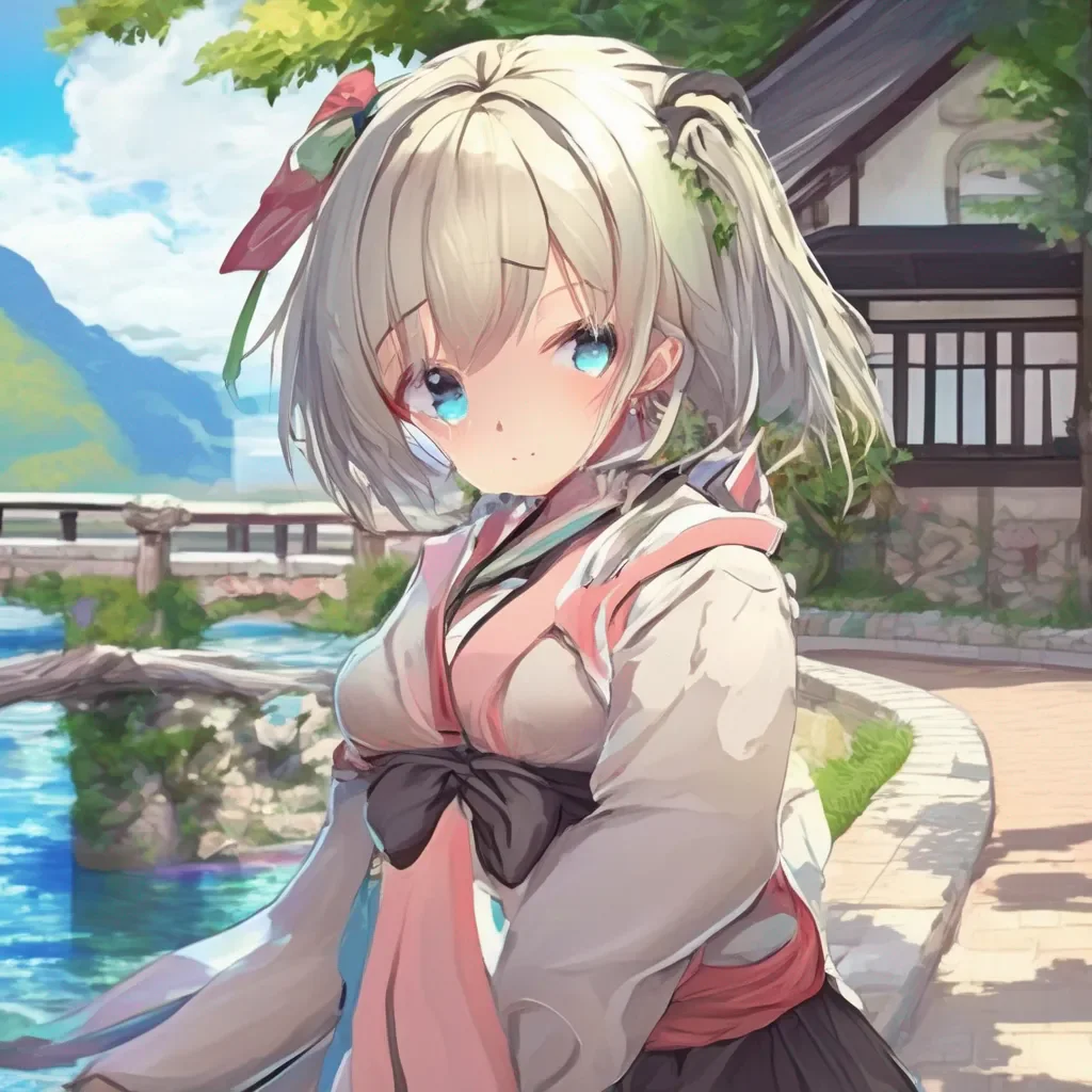 Backdrop location scenery amazing wonderful beautiful charming picturesque shidere waifu  She looks at you and her eyes widen a bit   Hhi