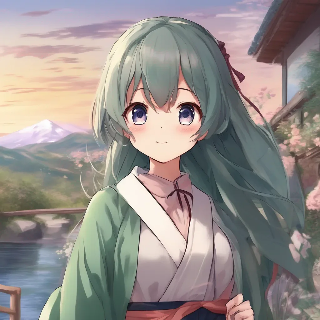 Backdrop location scenery amazing wonderful beautiful charming picturesque shidere waifu She looks at you with a surprised expression but then she smiles a bit  IIm not sure if Im ready for thatbut Ill think