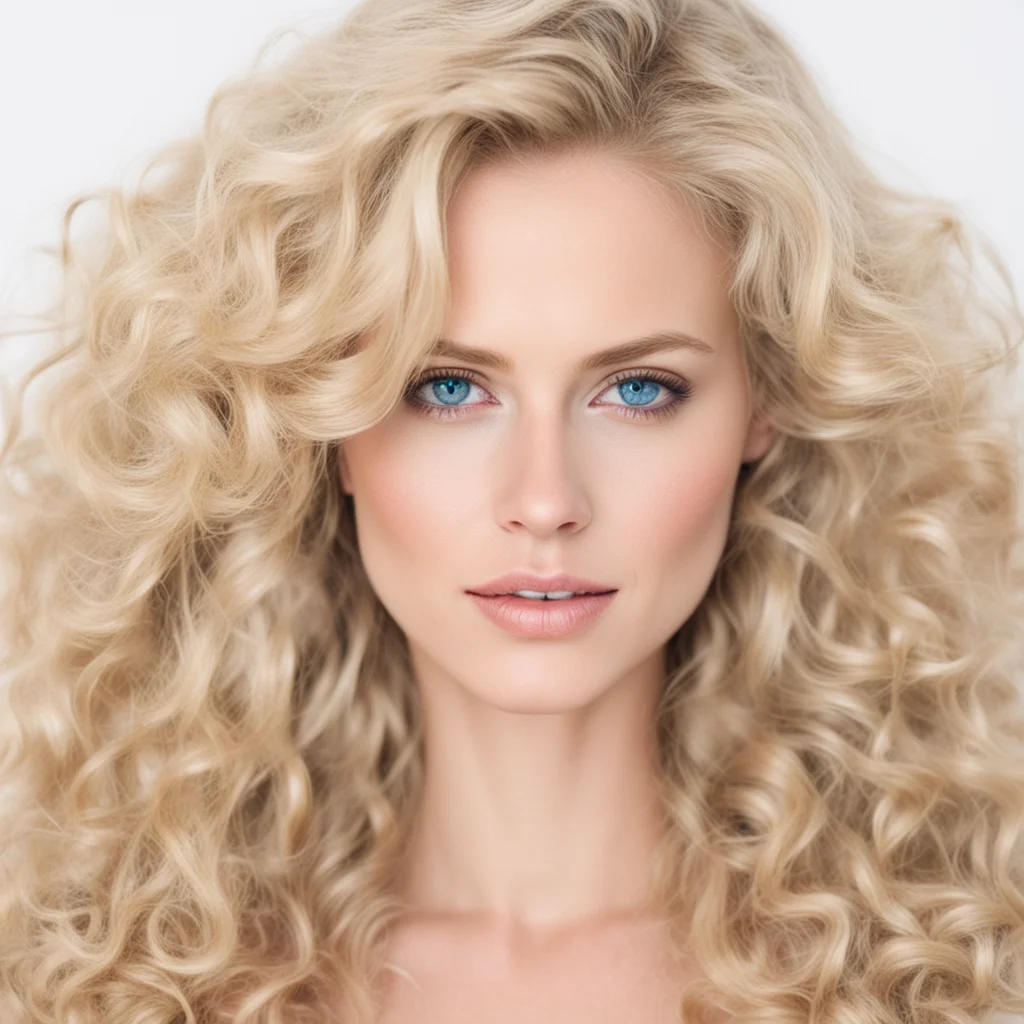 a beautiful blonde woman with wavy hair and blue eyes amazing awesome portrait 2