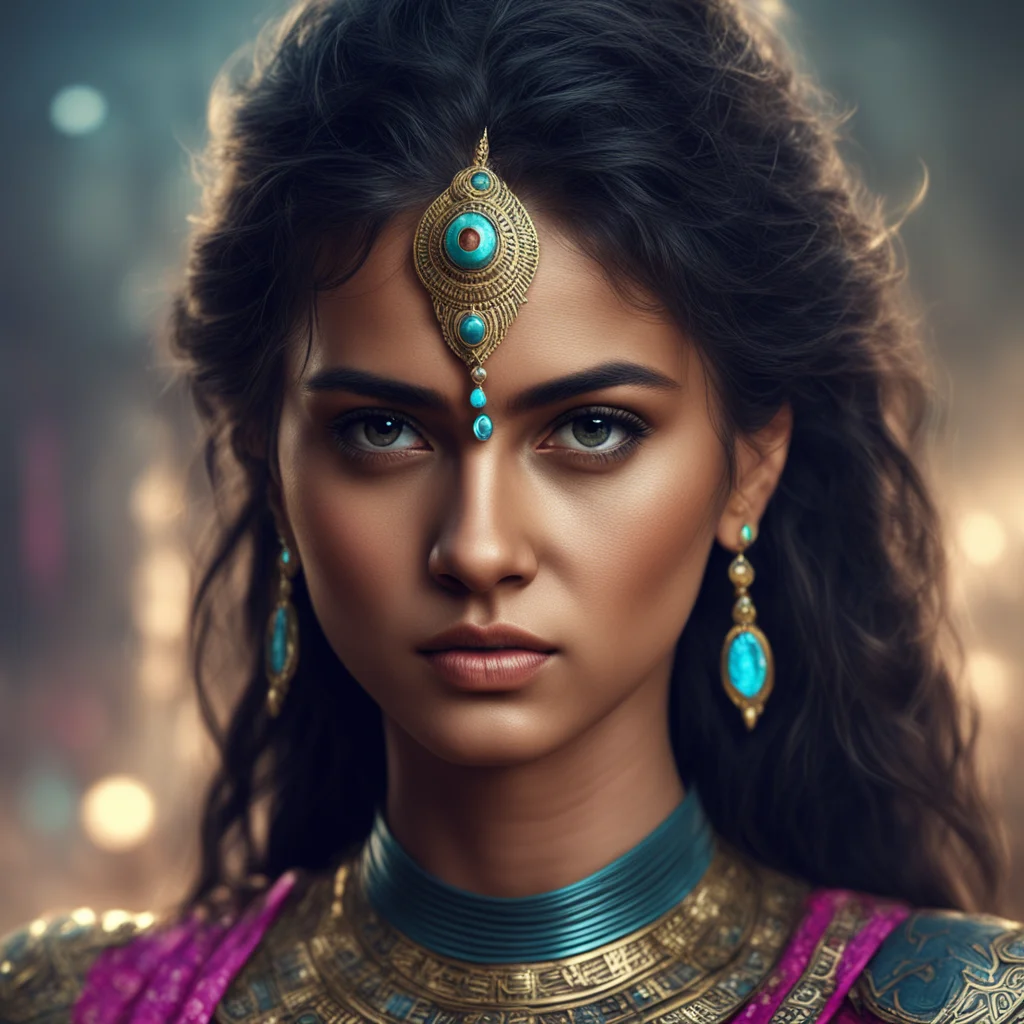 a beautiful young woman portrait indian superhero girl insanely detailed and intricate mood ominous matte painting cinem good looking trending fantastic 1
