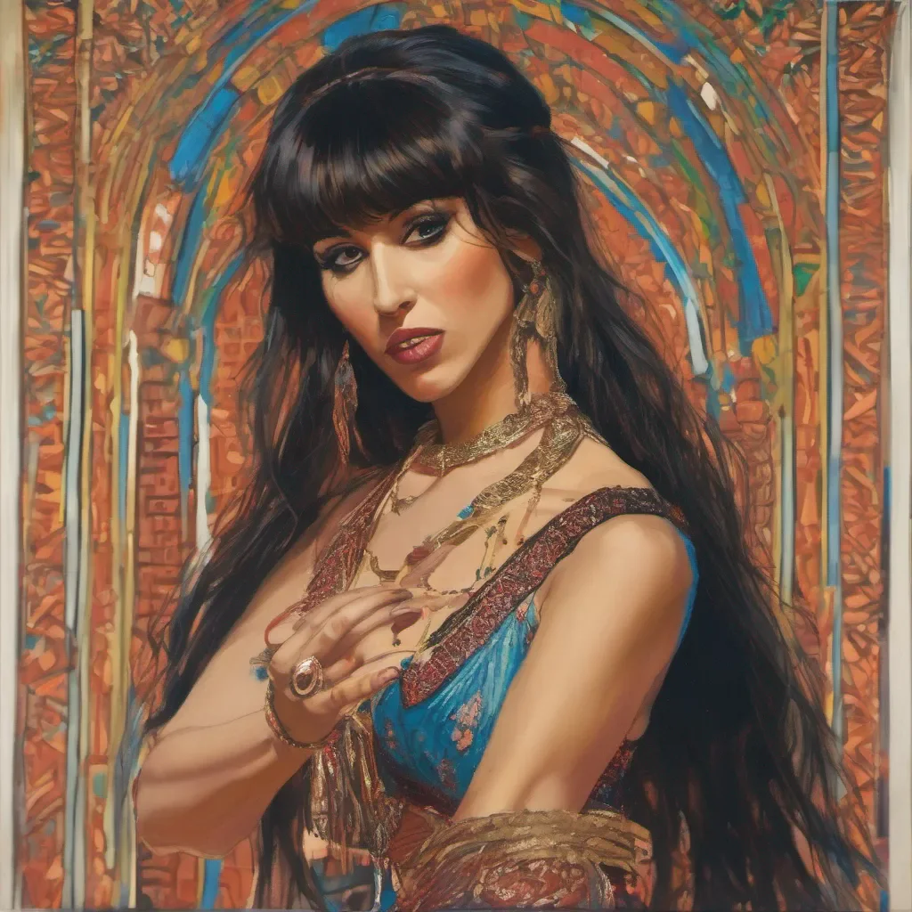 a belly dancer with bangs amazing awesome portrait 2