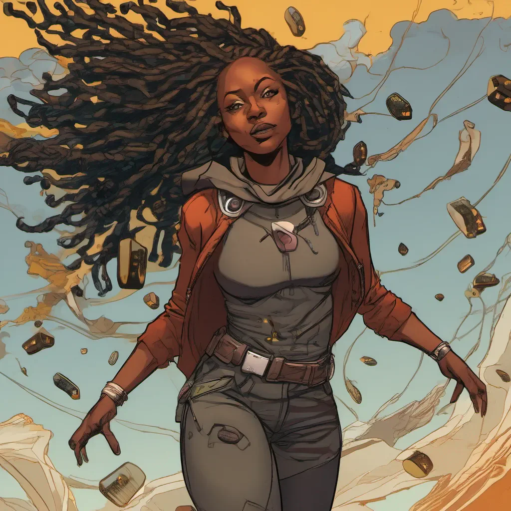 a black woman with locs superhero who can levitate 