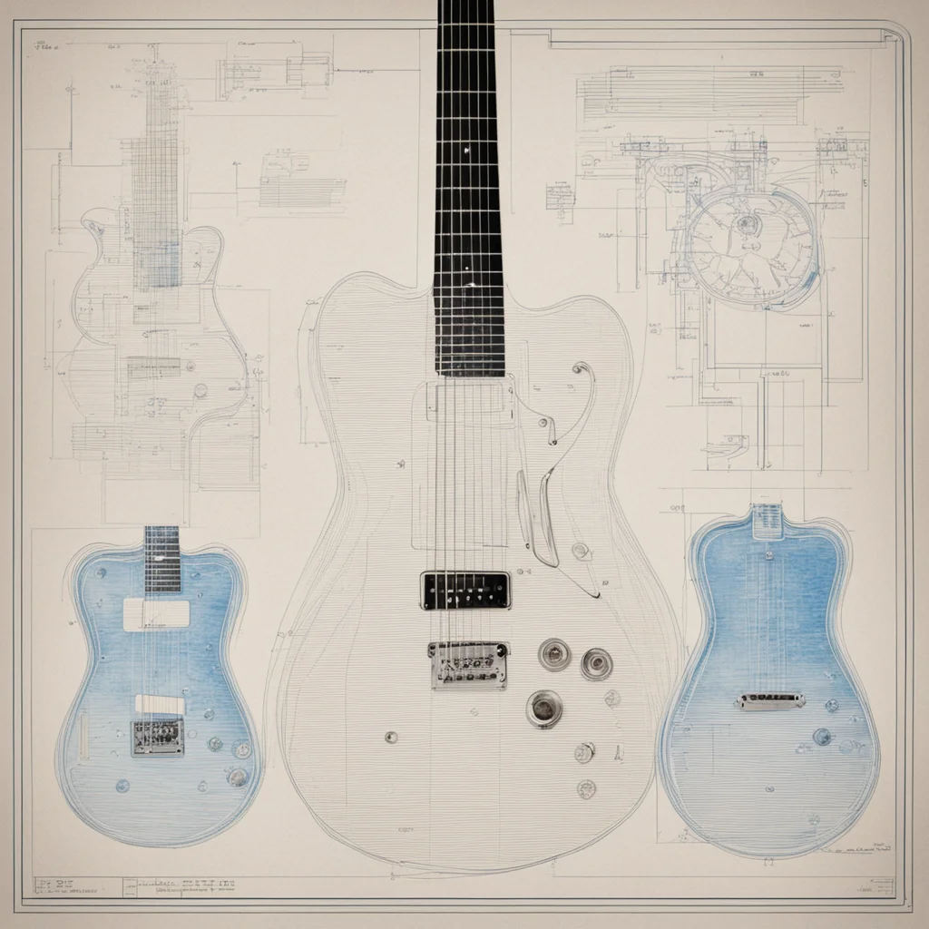 aia blueprint for a unique electric guitar confident engaging wow artstation art 3