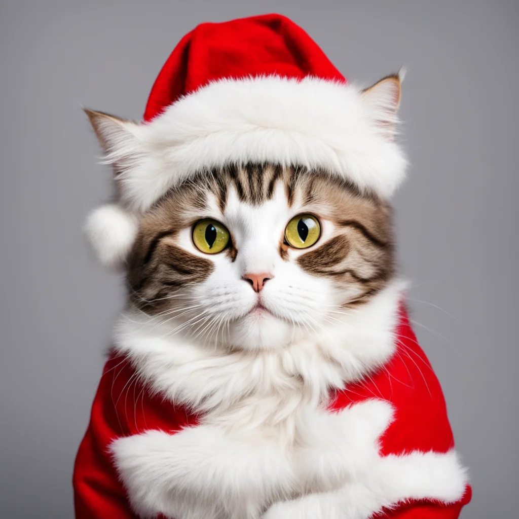 a cat dressed as santa claus amazing awesome portrait 2