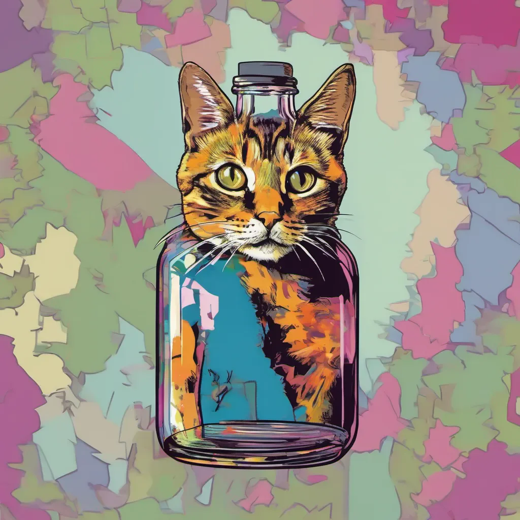 aia cat in the bottle pop art