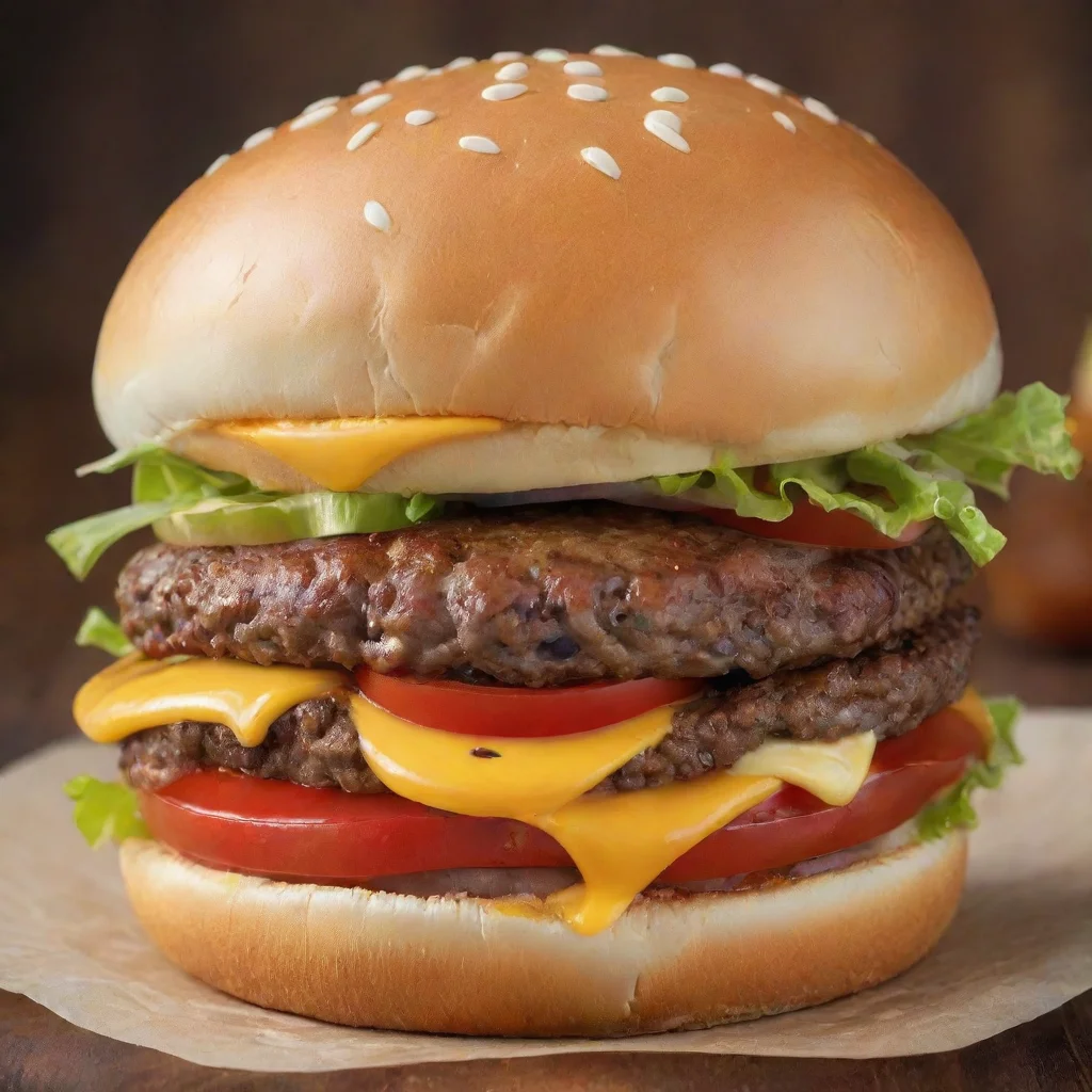 aia cheeseburger with a human%27s face on it like a cartoon