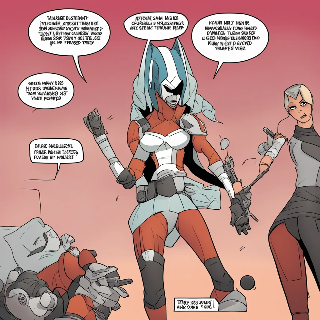 a comic with speech bubbles about ahsoka getting trapped and tickled