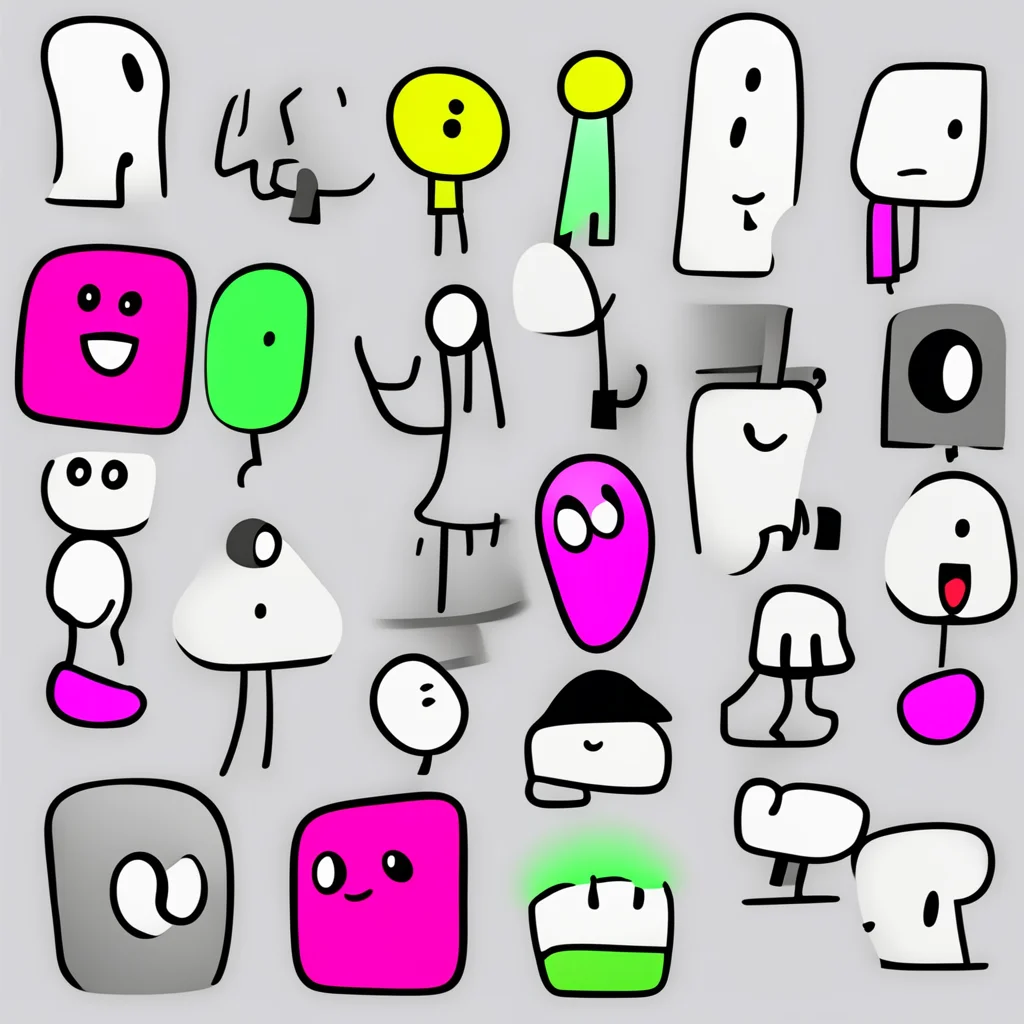 a crowd of objects from bfdi