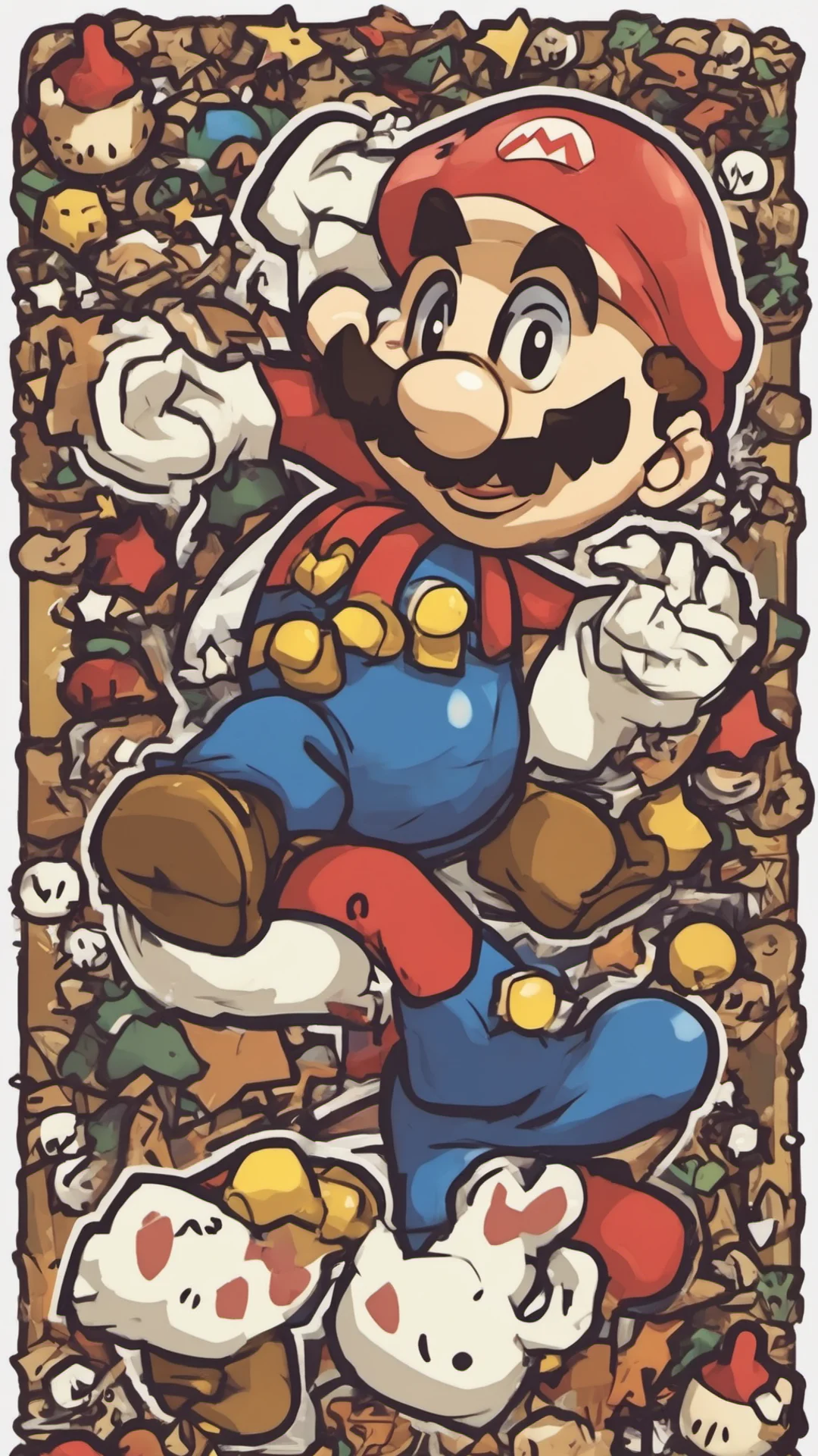 aia cute mariobros sticker that says %27apa kabar%27 amazing awesome portrait 2 tall