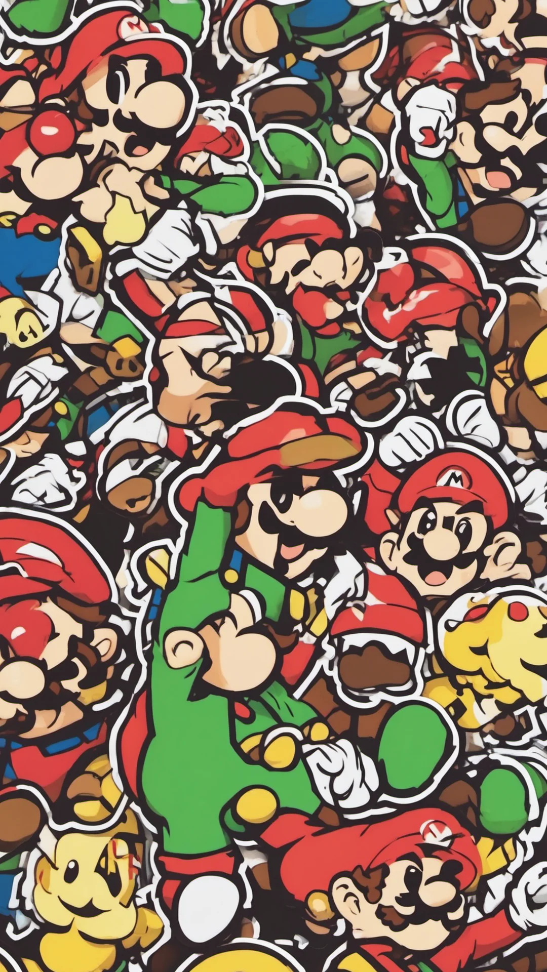 aia cute mariobros sticker that says %27apa kabar%27 confident engaging wow artstation art 3 tall