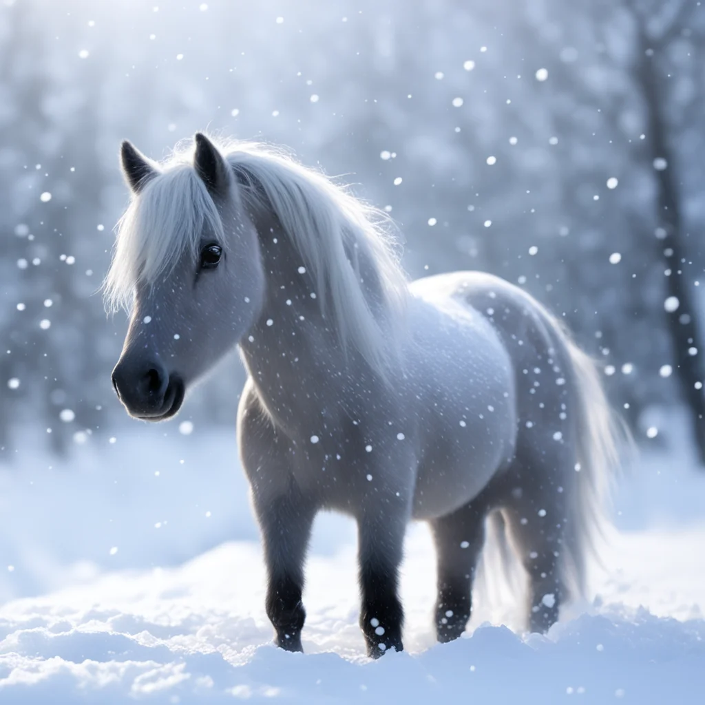 aia cute pony in blizzard