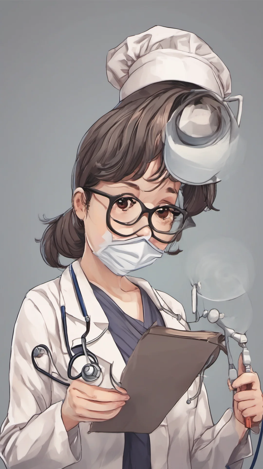 a cute spectacled girl doctor performing bonga confident engaging wow artstation art 3 tall