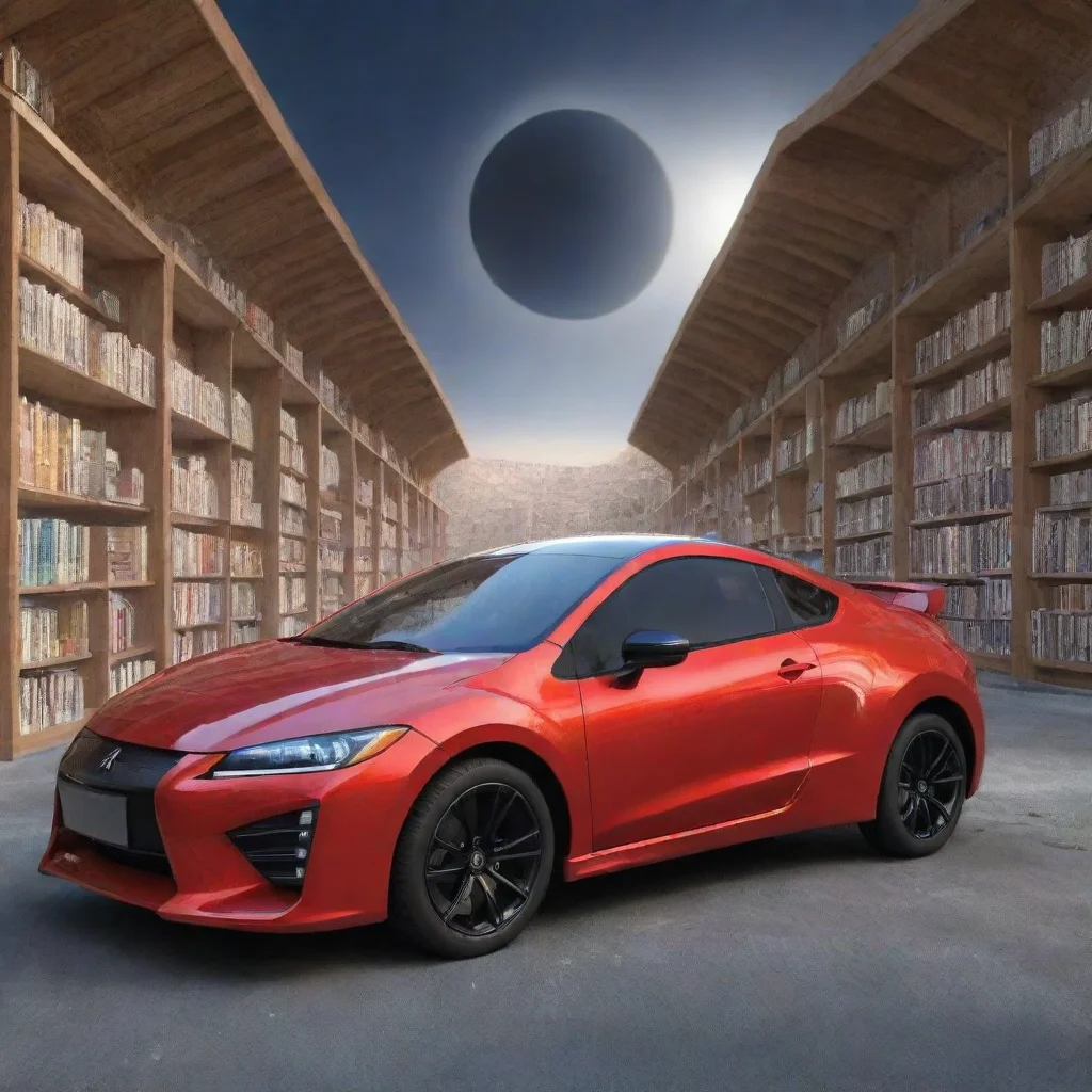 aia design to commemorate the 2024 solar eclipse viewing%2C include a library or books%2C a mitsubishi eclipse car%2C and a flash mob