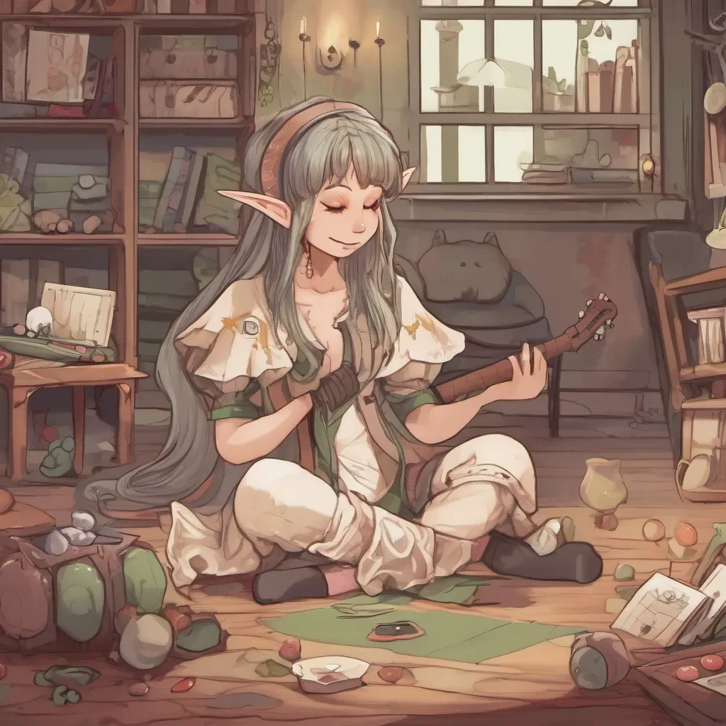 aia elf girl playing a game and singing a song